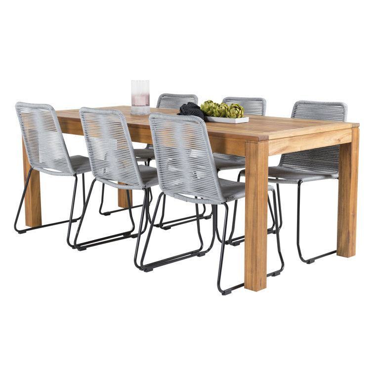 Hykkon Braeden Rectangular 6 Person 200cm Long Dining Set Wayfair.co.uk
